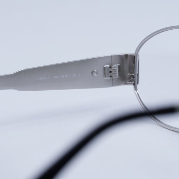 🕶️ New Celine CL50140U 016 Eyeglasses - Shiny Palladium Frame - Picture 5 of 10